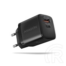 Axagon hálózati töltő (USB-A + USB-C aljzat, 30W, fekete)