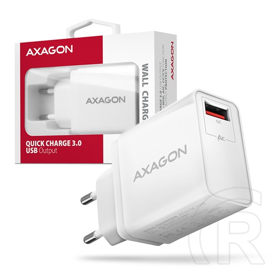 Axagon hálózai töltő (USB-A aljzat, 19W fehér)