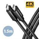 Axagon BUCM32-CM20AB USB 3.2 Gen 2 adat- és töltőkábel (C dugó / C dugó, 20V/5A, 1,5m, fekete)