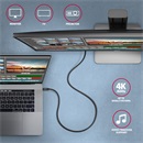 Axagon BUCM32-CM20AB USB 3.2 Gen 2 adat- és töltőkábel (C dugó / C dugó, 20V/5A, 1,5m, fekete)