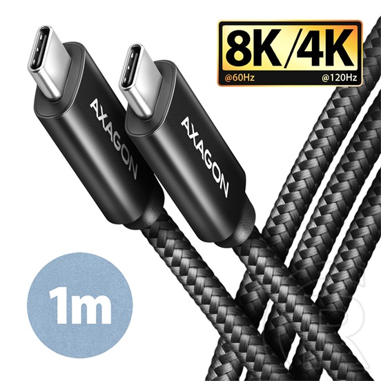 Axagon BUCM432-CM10AB USB 4 Gen 3x2 (USB C - USB C, 1m, fekete)