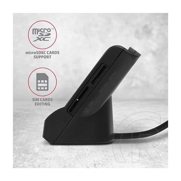 Axagon CRE-SM2 USB Smart Card ID (SD/microSD/SIM) Kártyaolvasó - Rufusz ...