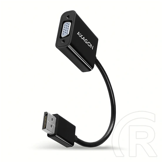Axagon DisplayPort (M) > VGA (F) adapter (15 cm kábellel, fekete)