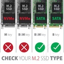 Axagon EEM2-SA SuperSpeed (USB Micro-B, M.2 SATA)