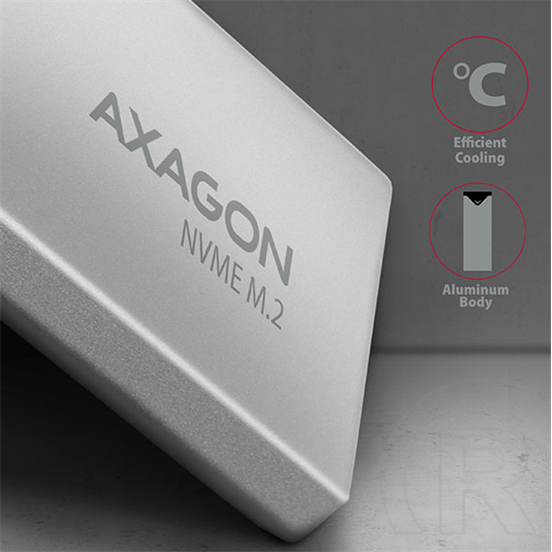 Axagon EEM2-UG2 SSD külső ház (M.2, NVMe, USB-C, fekete)
