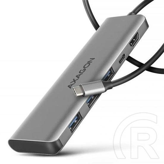 Axagon HMC-5H USB-C 5Gbps 5in1 hub Ezüst