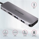 Axagon HMC-5 Superspeed Speedster 5H HUB (USB C, ezüst)