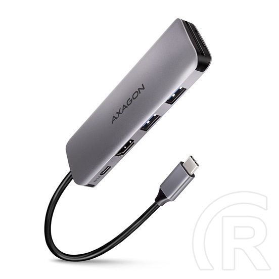 Axagon HMC-5 Superspeed Speedster 5H HUB (USB C, ezüst)