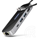 Axagon HMC-6GLN USB-C 5Gbps GLASS 6in1 HUB