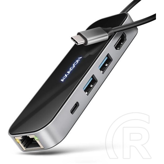 Axagon HMC-6GLN USB-C 5Gbps GLASS 6in1 HUB