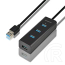 Axagon HUE-S2BL USB 3.0 HUB (4 portos, passzív)