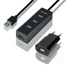 Axagon HUE-S2BP USB 3.0 HUB (4 portos, aktív)