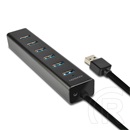 Axagon HUE-SA7BP USB 3.0 HUB (7 portos, aktív, gyorstöltő)