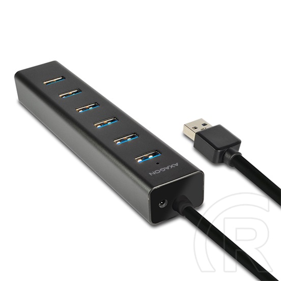 Axagon HUE-SA7BP USB 3.0 HUB (7 portos, aktív, gyorstöltő)