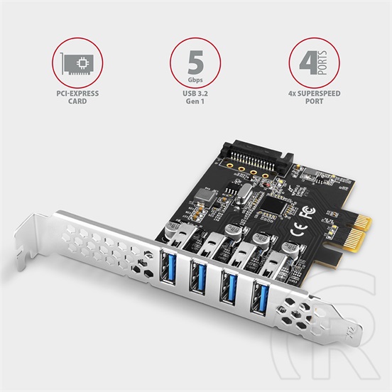 Axagon PCEU-43RS PCIe Controller 4x SuperSpeed USB