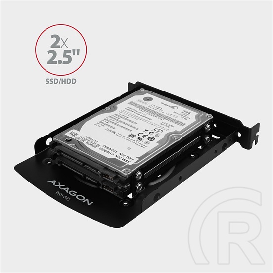 Axagon RHD-P25 (2x2.5" SSD/HDD - 3.5", fekete)
