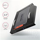 Axagon RSS-CD12 HDD/SSD keret notebook optikai meghajtó helyére (12,7 mm)