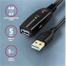 Axagon USB 3.2 Gen 1 aktív hosszabbító kábel (A dugó / A aljzat, 5 m, fekete)