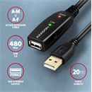 Axagon USB 2.0 aktív hosszabbító kábel (A dugó / A aljzat, 20 m, fekete)