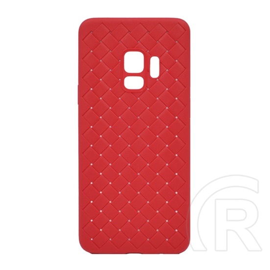 BASEUS Samsung Galaxy S9 (SM-G960) bv szilikon telefonvédő (fonott minta) piros