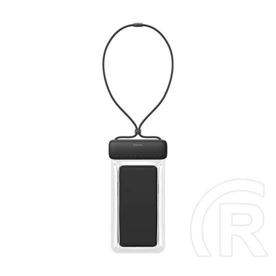BASEUS lets go vízhatlan / vízálló univerzális tok, aqua (ipx8, nyakba akasztható, 7.2" méret) fekete