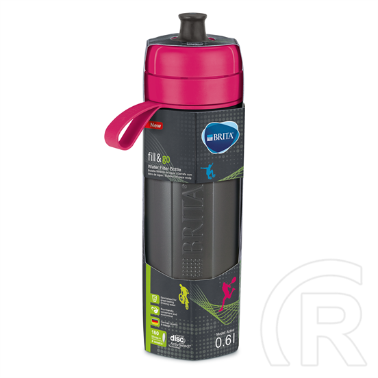 BRITA Fill&Go Active vízszűrős kulacs 600ml (rózsaszín)