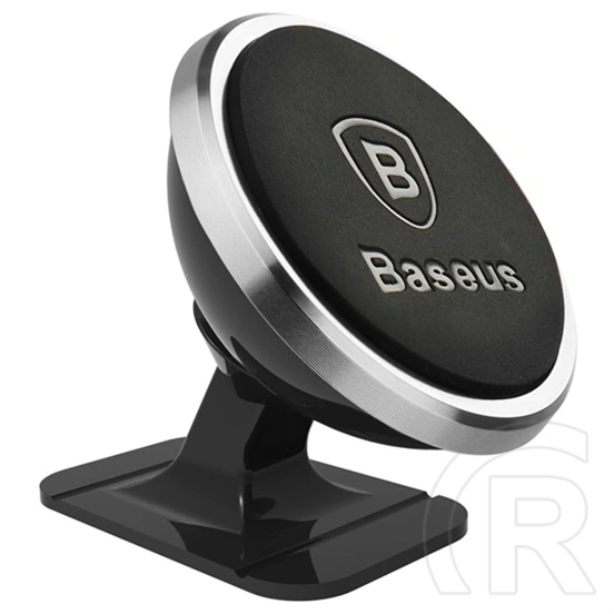 Baseus 360° Magnetic autós tartó (műszerfalra, mágneses, ezüst)