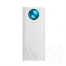 Baseus Amblight vésztöltő 4 usb+1 type-c aljzat (30000 mAh, 65W, PD3.0, QC3.0, SCP, FCP, AFC, LED kijelző, 100W type-c k