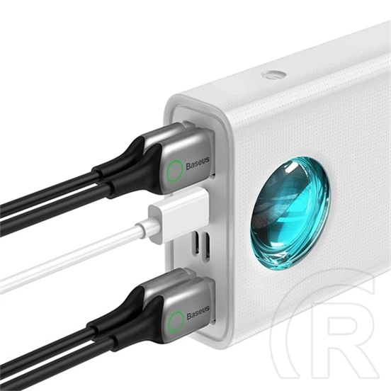 Baseus Amblight vésztöltő 4 usb+1 type-c aljzat (30000 mAh, 65W, PD3.0, QC3.0, SCP, FCP, AFC, LED kijelző, 100W type-c k