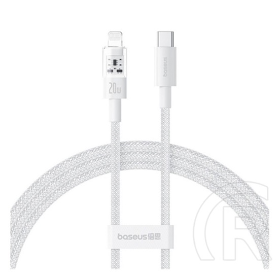 Baseus Apple IPAD (4th Generation) gem adatkábel (usb - lightning, 20w, pd gyorstöltő, cipőfűző, 200cm) fehér