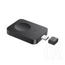 Baseus Apple Watch Series 5 44mm magpro asztali töltő type-c (2.5w, pd gyorstöltő, wireless, apple watch töltő) fekete