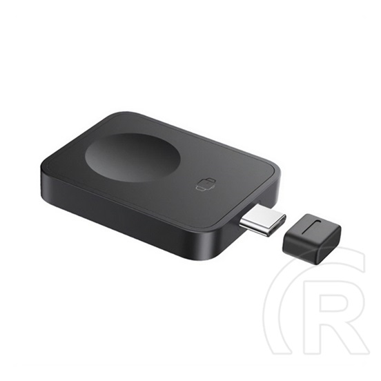 Baseus Apple Watch Series 5 44mm magpro asztali töltő type-c (2.5w, pd gyorstöltő, wireless, apple watch töltő) fekete