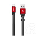 Baseus Apple iPad Pro 12.9 (2015)  Baseus nimble adatkábel (usb - lightning, 2a, 23cm, lapos kábel) fekete/piros