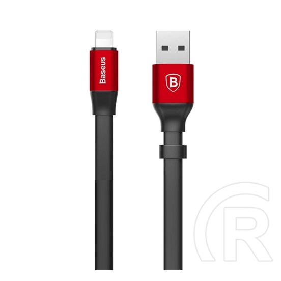 Baseus Apple iPad Pro 12.9 (2015)  Baseus nimble adatkábel (usb - lightning, 2a, 23cm, lapos kábel) fekete/piros