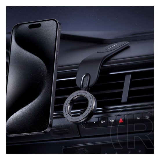 Baseus Apple iPhone 15 Pro Max c02 go autós tartó (műszerfalra, 360°-ban forgatható, mágneses) fekete