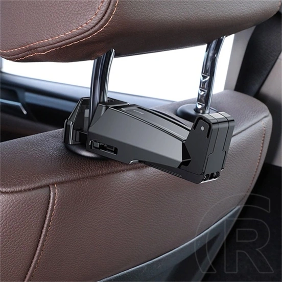 Baseus Backseat autós tartó (fejtámlára rögzíthető, rugós rögzítés, 4–6,5", 64–90 mm, fekete)