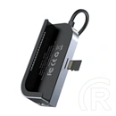Baseus Bend Angle No.7 USB Type-C hub (1×HDMI 4K@30Hz, 2×USB-A 3.0, USB-C PD 100 W, microSD, 3,5 mm jack, szürke)