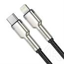Baseus Cafule Metal USB Type-C – iPhone PD 20W gyorstöltő adatkábel (1 m, fekete)