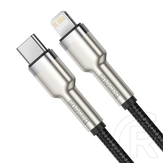 Baseus Cafule Metal USB Type-C – iPhone PD 20W gyorstöltő adatkábel (1 m, fekete)