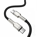 Baseus Cafule Metal USB Type-C töltőkábel (100 W, PD 3.0, 480 Mbps, 2 m, fekete)