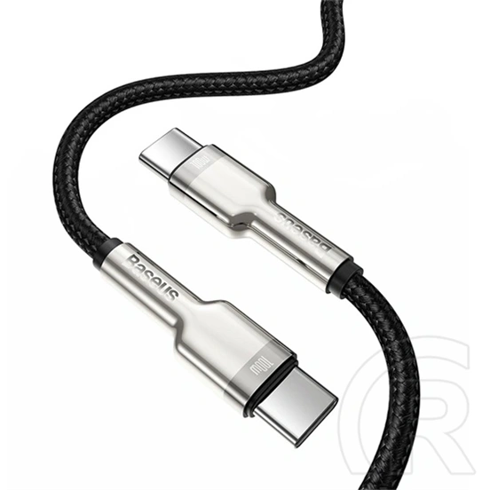 Baseus Cafule Metal USB Type-C töltőkábel (100 W, PD 3.0, 480 Mbps, 2 m, fekete)
