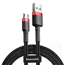 Baseus Cafule USB Type-A – Micro USB töltő- és adatkábel (1 m, 12 W, 480 Mbps, fekete/piros)