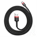 Baseus Cafule USB Type-A – Micro USB töltő- és adatkábel (1 m, 12 W, 480 Mbps, fekete/piros)