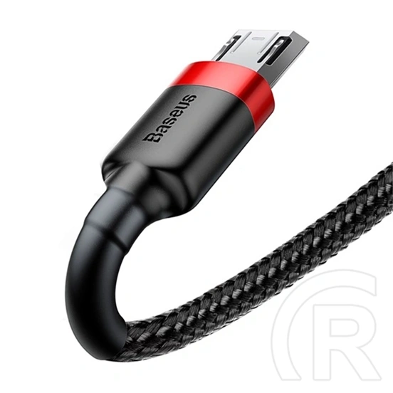 Baseus Cafule USB Type-A – Micro USB töltő- és adatkábel (1 m, 12 W, 480 Mbps, fekete/piros)