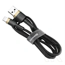 Baseus Cafule USB Type-A – iPhone töltőkábel (1,5 A, 480 Mbps, 2 m, fekete, arany)