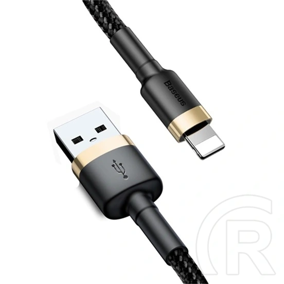 Baseus Cafule USB Type-A – iPhone töltőkábel (1,5 A, 480 Mbps, 2 m, fekete, arany)