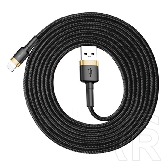 Baseus Cafule USB Type-A – iPhone töltőkábel (1,5 A, 480 Mbps, 2 m, fekete, arany)