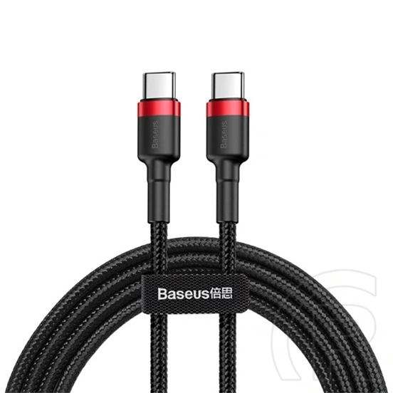 Baseus Cafule USB Type-C adatkábel (60 W, PD2.0, QC3.0, 480 Mbps, 1 m, fekete, piros)