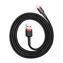 Baseus Cafule adat- és töltőkábel (USB-A / Lightning 8 pin dugó, 2.4A, 2 m, fekete/piros)