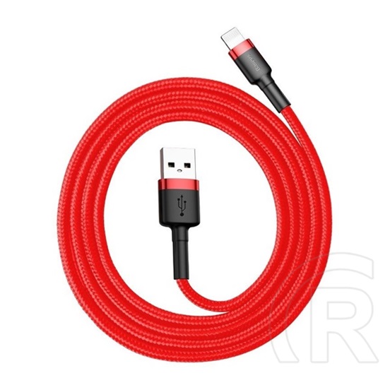 Baseus Cafule adat- és töltőkábel (USB-A dugó / Lightning 8 pin dugó, 2,4A, 1 m, piros)